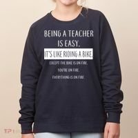 Being A Teacher Is Like Riding A Bike Women's Sweatshirt thumb 0