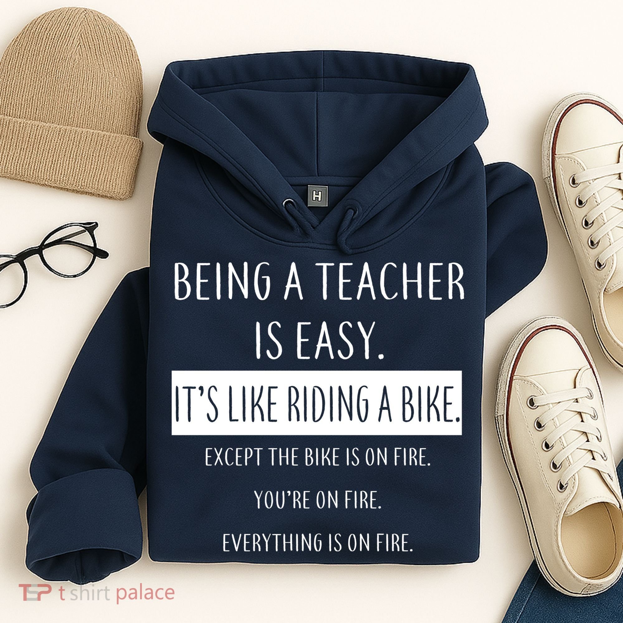 Being A Teacher Is Like Riding A Bike Hoodie