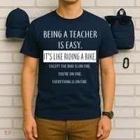 Being A Teacher Is Like Riding A Bike T-Shirt thumb 6