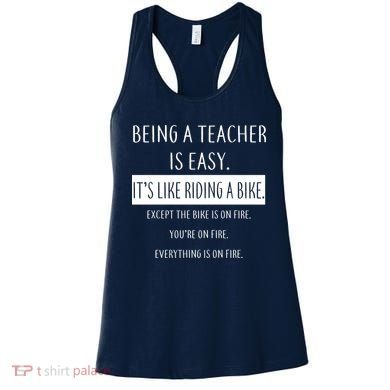 Being A Teacher Is Like Riding A Bike Women's Tank Top