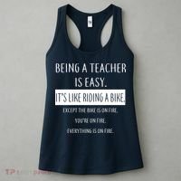 Being A Teacher Is Like Riding A Bike Women's Tank Top thumb 3