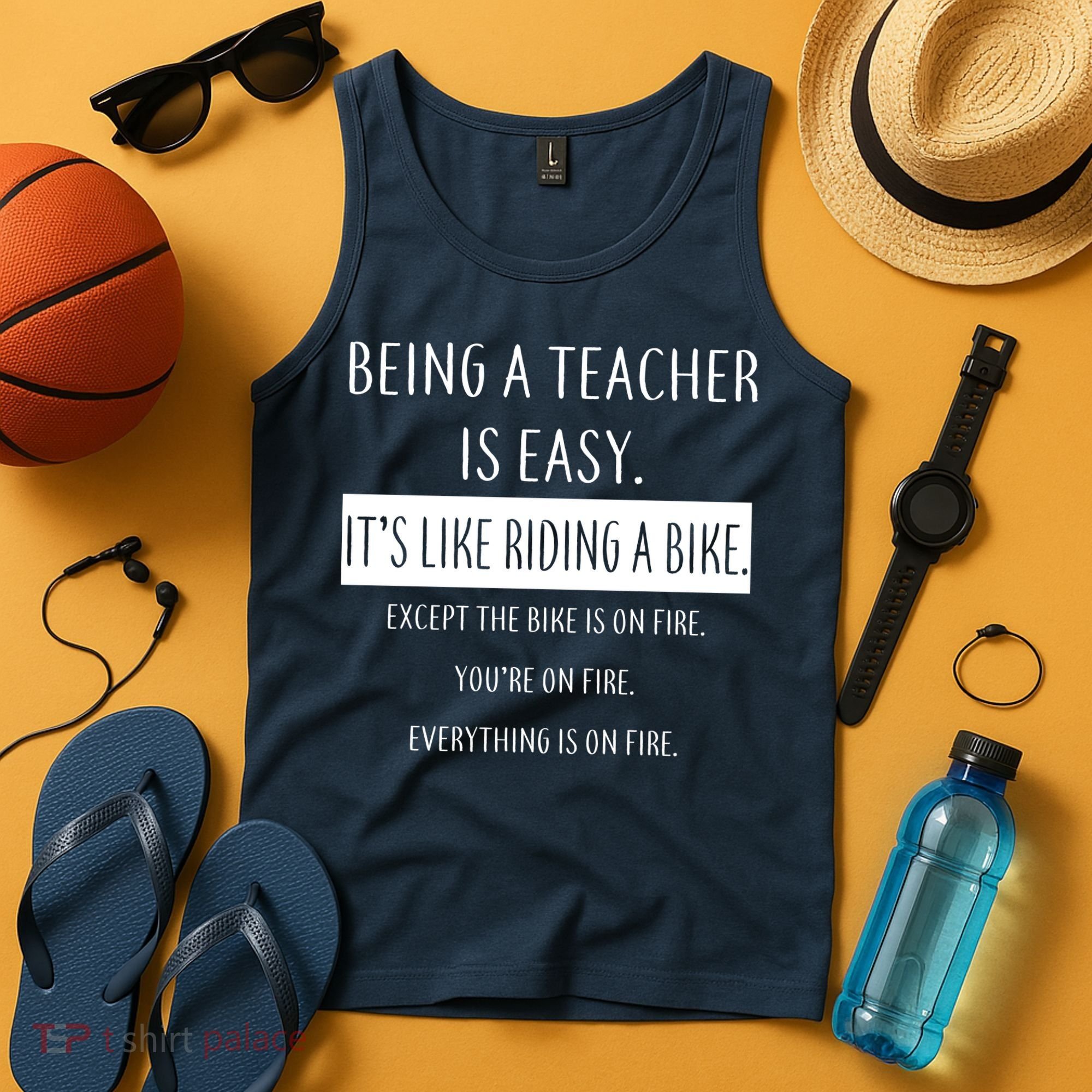 Being A Teacher Is Like Riding A Bike Tank Top