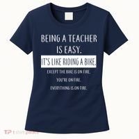 Being A Teacher Is Like Riding A Bike Women's T-Shirt thumb 0