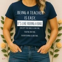 Being A Teacher Is Like Riding A Bike Women's T-Shirt thumb 2