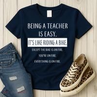 Being A Teacher Is Like Riding A Bike Women's T-Shirt thumb 3