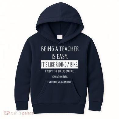 Being A Teacher Is Like Riding A Bike Kids Hoodie