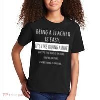 Being A Teacher Is Like Riding A Bike Kids T-Shirt thumb 2