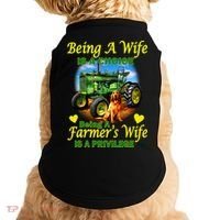 Being A Wife Is A Choice Being A Farmer's Wife IS A Privilege Doggie Tank thumb 0