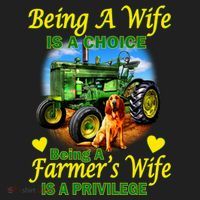 Being A Wife Is A Choice Being A Farmer's Wife IS A Privilege Hat thumb 2