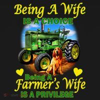 Being A Wife Is A Choice Being A Farmer's Wife IS A Privilege Tote Bag thumb 4