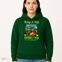 Being A Wife Is A Choice Being A Farmer's Wife IS A Privilege Hoodie thumb 5