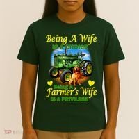 Being A Wife Is A Choice Being A Farmer's Wife IS A Privilege T-Shirt thumb 4