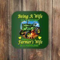 Being A Wife Is A Choice Being A Farmer's Wife IS A Privilege Coaster thumb 0