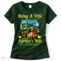 Being A Wife Is A Choice Being A Farmer's Wife IS A Privilege Women's T-Shirt thumb 0