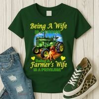 Being A Wife Is A Choice Being A Farmer's Wife IS A Privilege Women's T-Shirt thumb 3