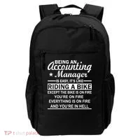 Being An Accounting Manager Riding A Bike In Hell Backpack thumb 0
