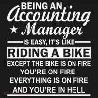 Being An Accounting Manager Riding A Bike In Hell Bucket Hat thumb 4