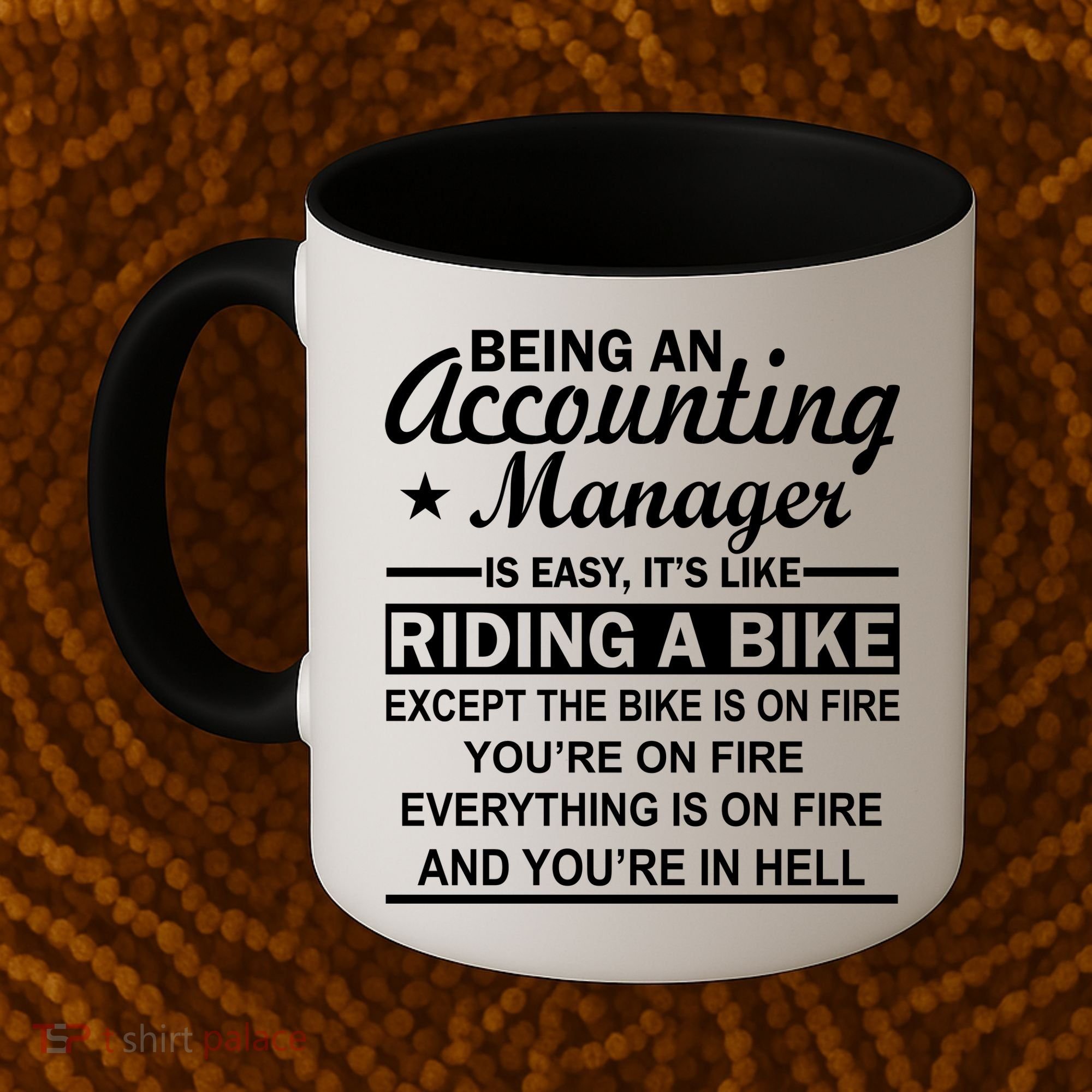 Being An Accounting Manager Riding A Bike In Hell Coffee Mug