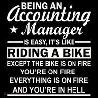 Being An Accounting Manager Riding A Bike In Hell Women's Hoodie thumb 2