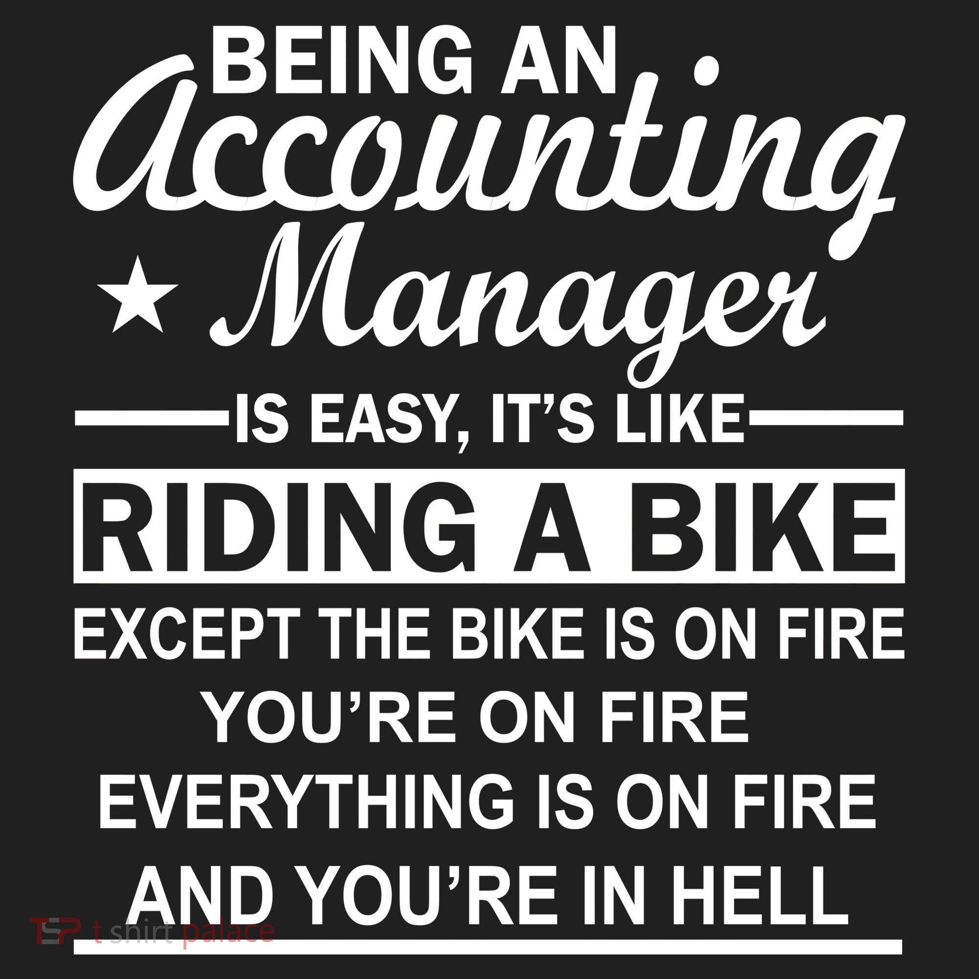Being An Accounting Manager Riding A Bike In Hell Golf Towel