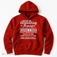 Being An Accounting Manager Riding A Bike In Hell Hoodie thumb 0