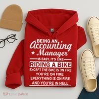 Being An Accounting Manager Riding A Bike In Hell Hoodie thumb 4