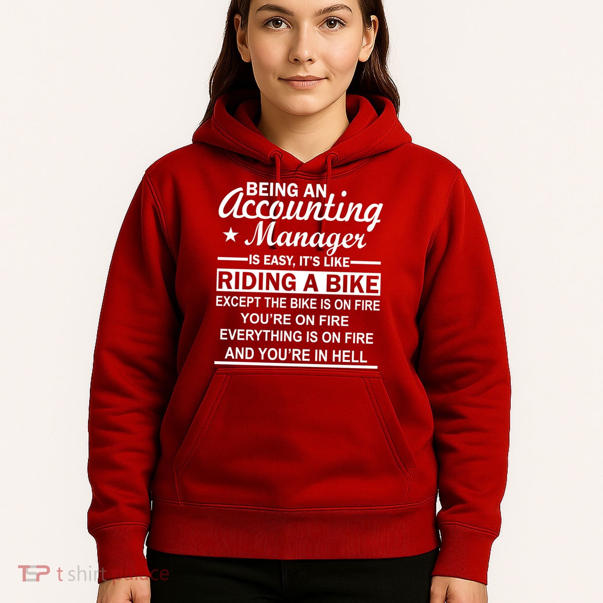 Being An Accounting Manager Riding A Bike In Hell Hoodie