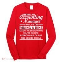 Being An Accounting Manager Riding A Bike In Hell Long Sleeve Shirt thumb 0