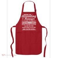 Being An Accounting Manager Riding A Bike In Hell Apron thumb 0