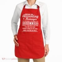Being An Accounting Manager Riding A Bike In Hell Apron thumb 2