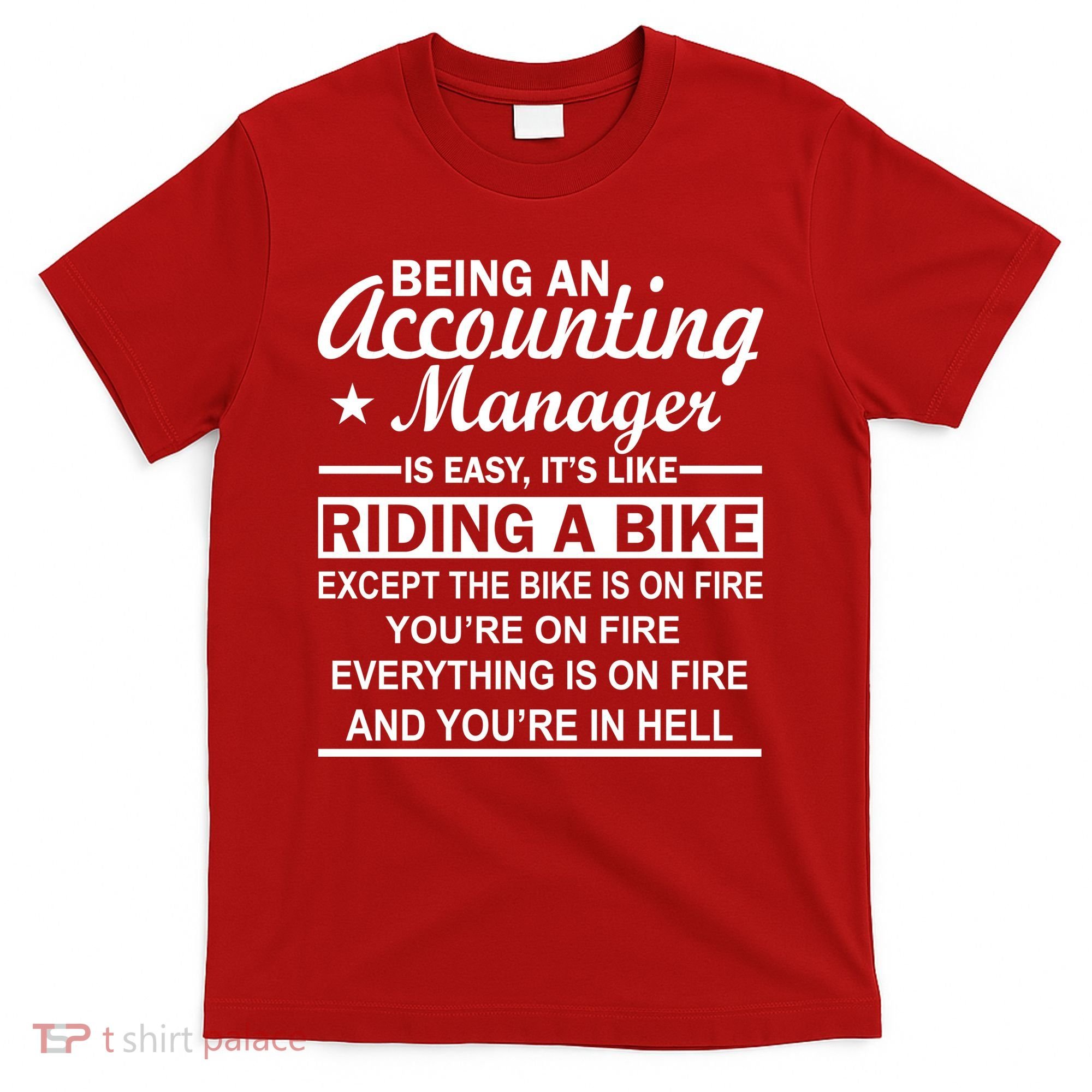Being An Accounting Manager Riding A Bike In Hell T-Shirt
