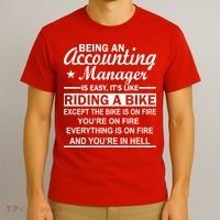 Being An Accounting Manager Riding A Bike In Hell T-Shirt thumb 3
