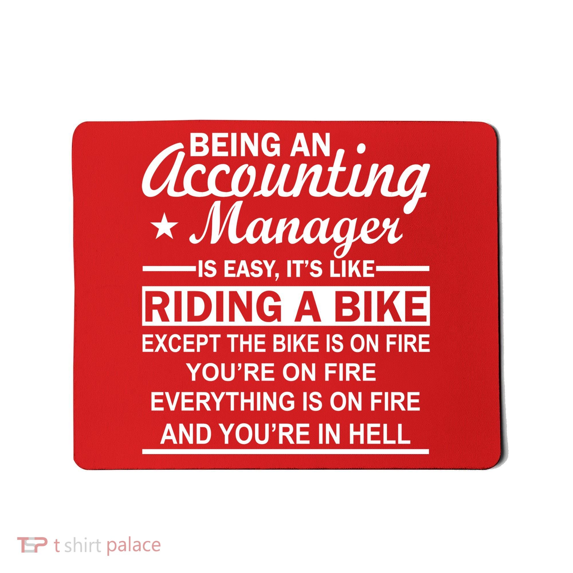 Being An Accounting Manager Riding A Bike In Hell Mousepad