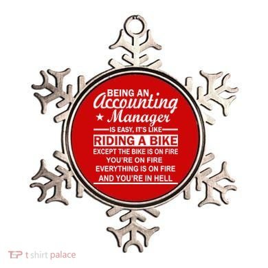 Being An Accounting Manager Riding A Bike In Hell Ornament