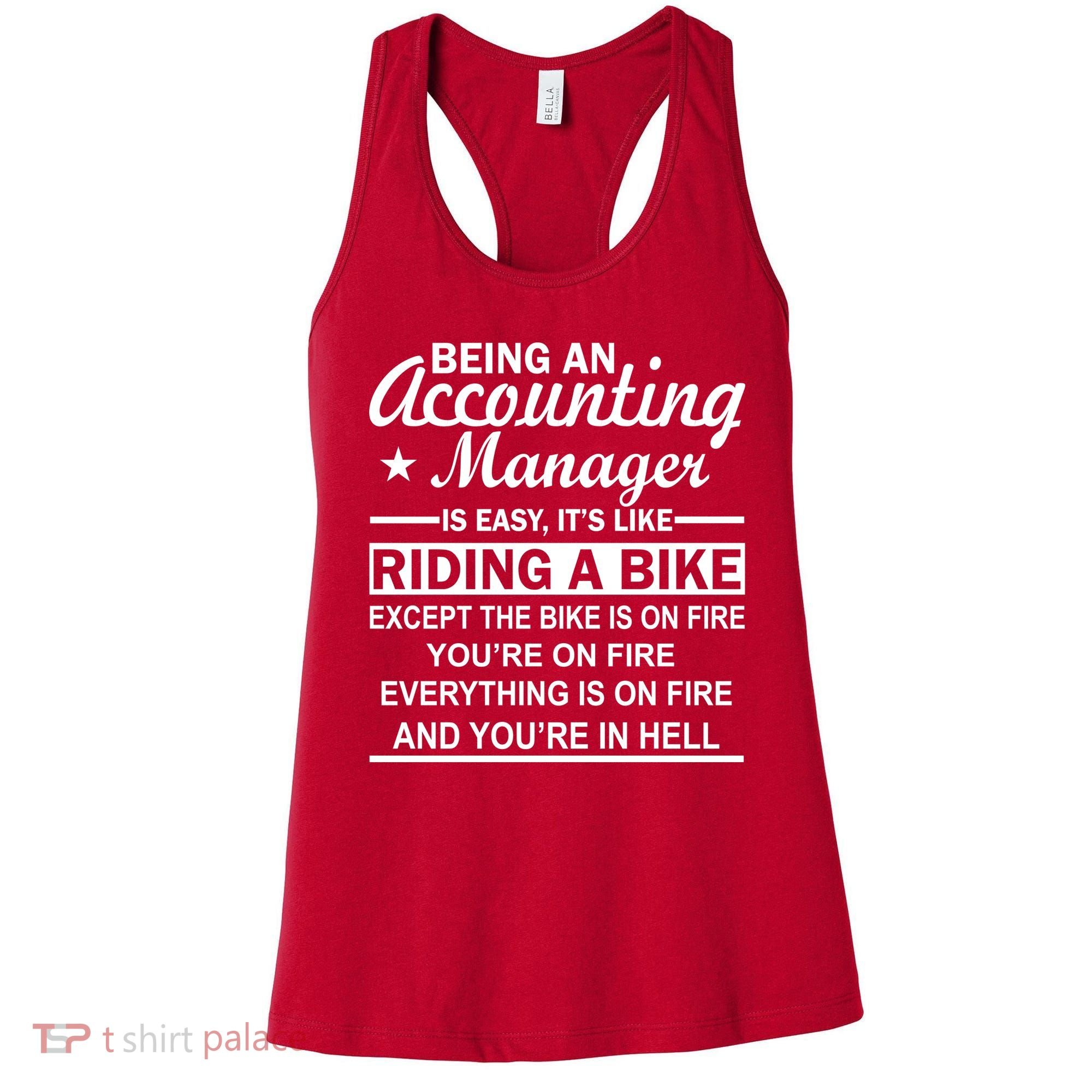 Being An Accounting Manager Riding A Bike In Hell Women's Tank Top