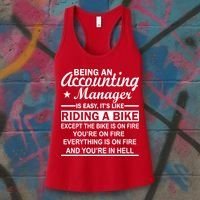 Being An Accounting Manager Riding A Bike In Hell Women's Tank Top thumb 3