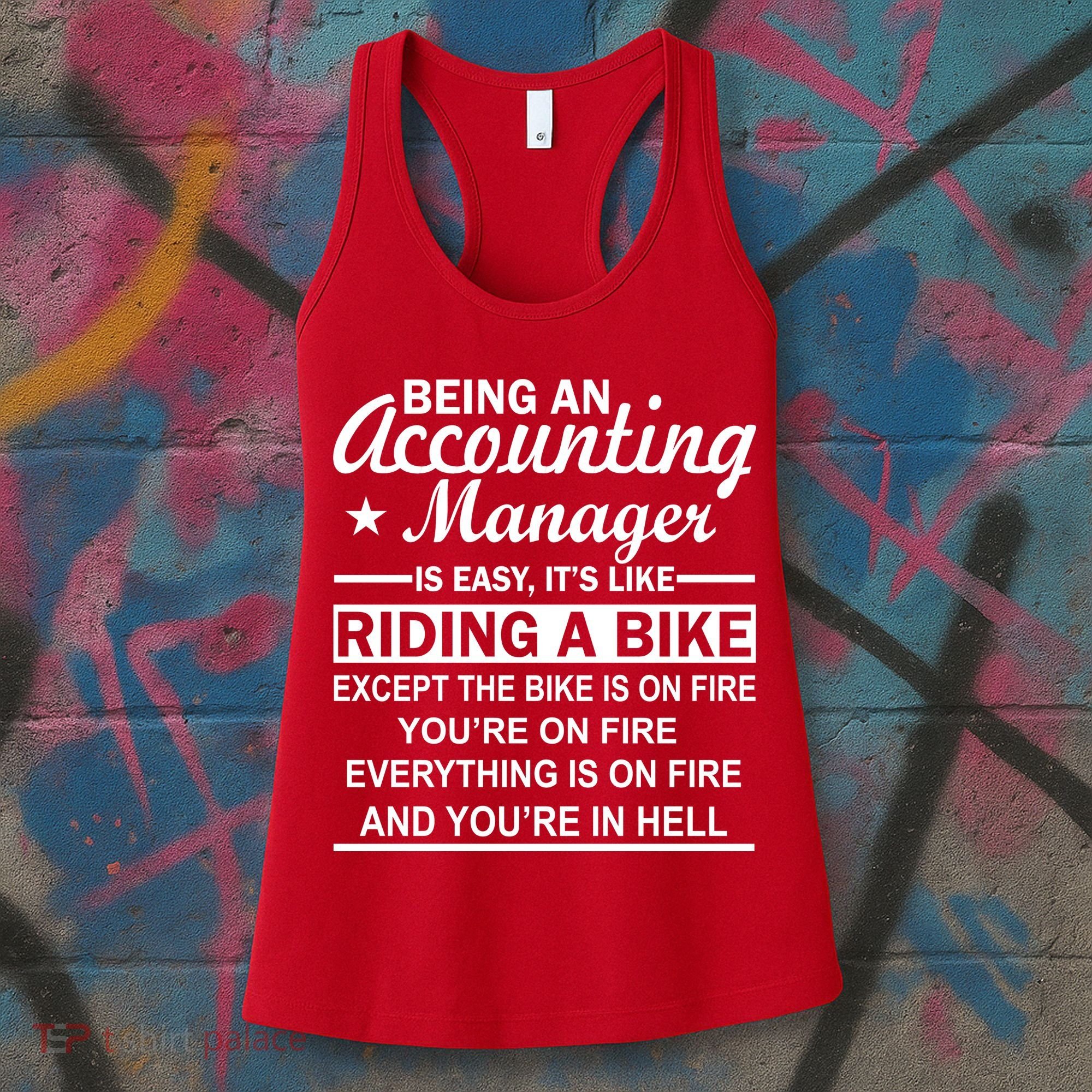 Being An Accounting Manager Riding A Bike In Hell Women's Tank Top