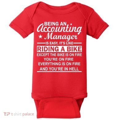 Being An Accounting Manager Riding A Bike In Hell Baby Bodysuit