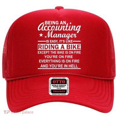 Being An Accounting Manager Riding A Bike In Hell Hat