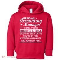 Being An Accounting Manager Riding A Bike In Hell Toddler Hoodie thumb 0