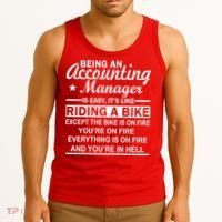 Being An Accounting Manager Riding A Bike In Hell Tank Top thumb 3