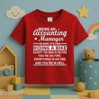 Being An Accounting Manager Riding A Bike In Hell Toddler T-Shirt thumb 3