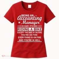 Being An Accounting Manager Riding A Bike In Hell Women's T-Shirt thumb 0