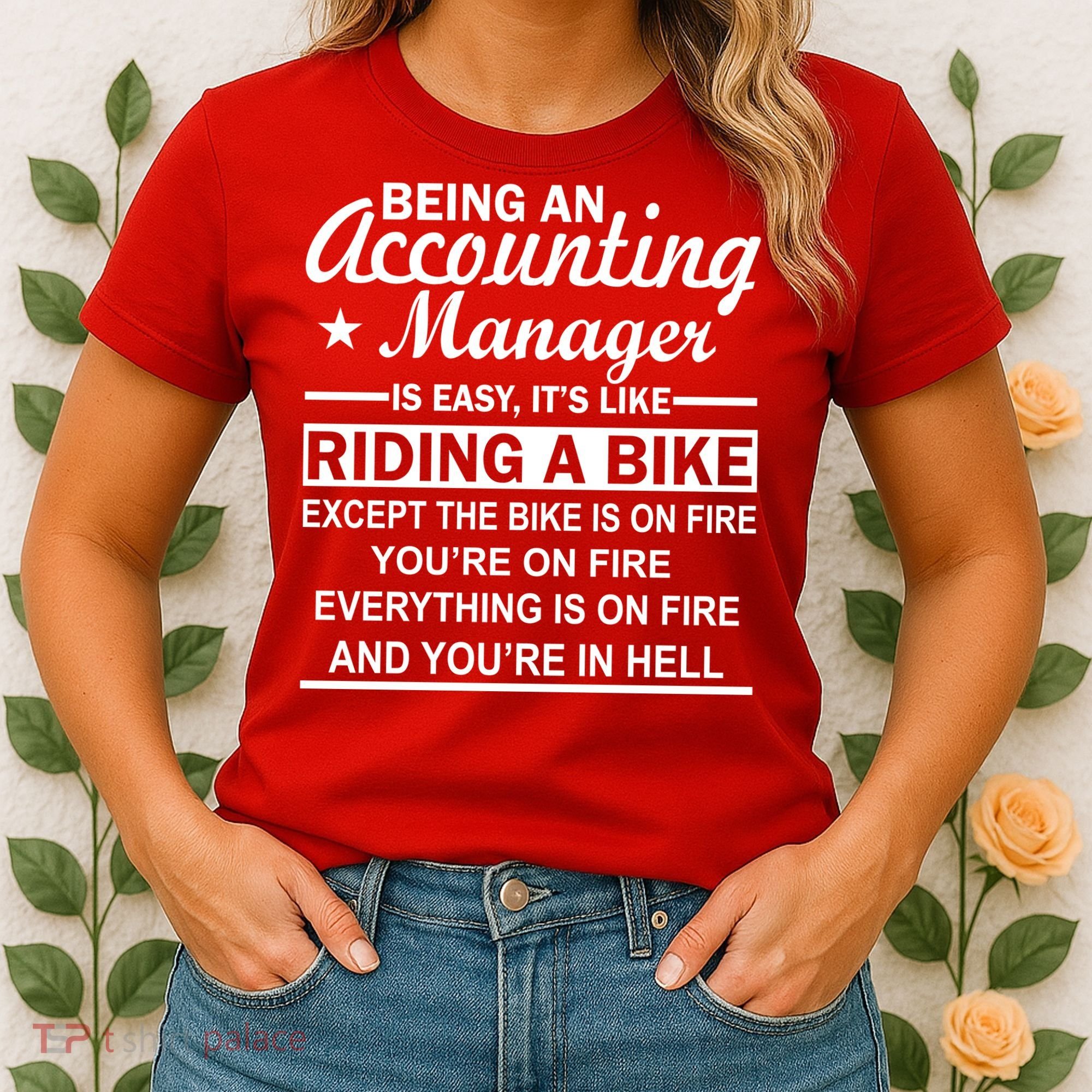 Being An Accounting Manager Riding A Bike In Hell Women's T-Shirt