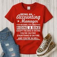 Being An Accounting Manager Riding A Bike In Hell Women's T-Shirt thumb 3