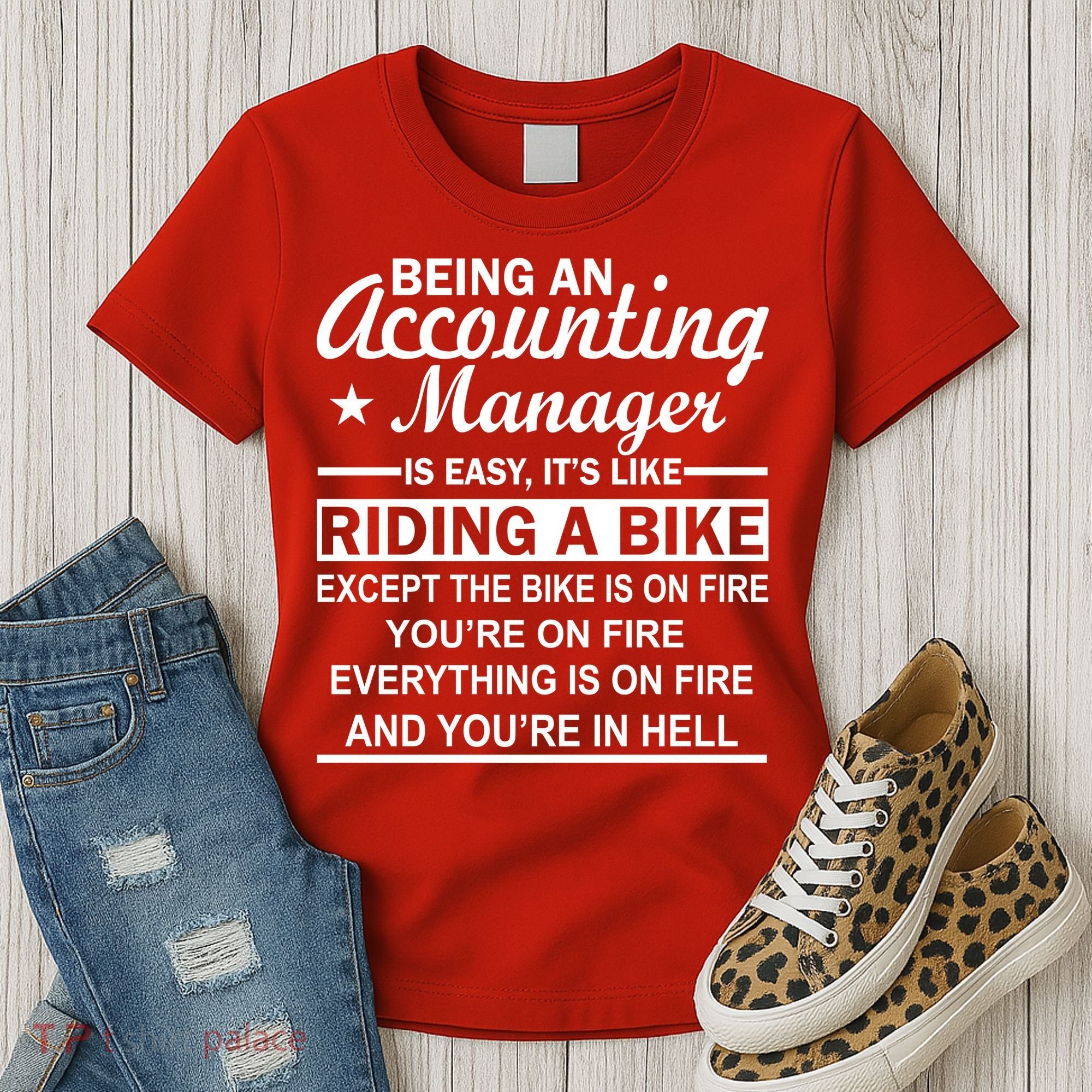 Being An Accounting Manager Riding A Bike In Hell Women's T-Shirt