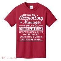Being An Accounting Manager Riding A Bike In Hell Kids T-Shirt thumb 0