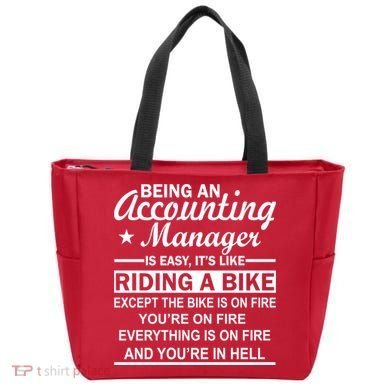 Being An Accounting Manager Riding A Bike In Hell Tote Bag