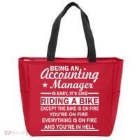 Being An Accounting Manager Riding A Bike In Hell Tote Bag thumb 0