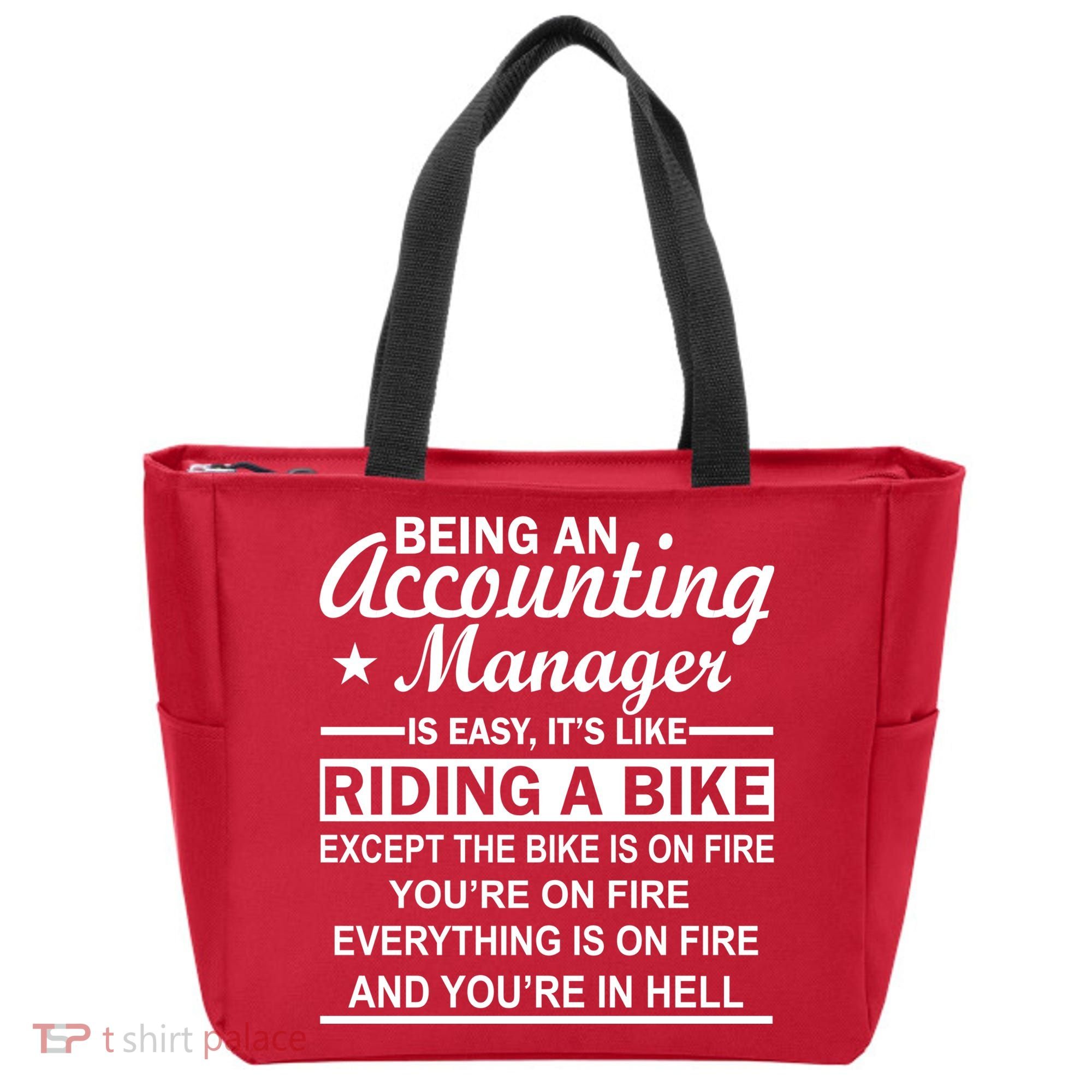 Being An Accounting Manager Riding A Bike In Hell Tote Bag